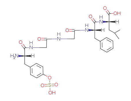 Molecular Structure of 80632-52-6 (L-Leucine,O-sulfo-L-tyrosylglycylglycyl-L-phenylalanyl-)