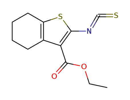 Molecular Structure of 85716-87-6 (ETHYL 2-ISOTHIOCYANATO-4,5,6,7-TETRAHYDRO-1-BENZOTHIOPHENE-3-CARBOXYLATE)