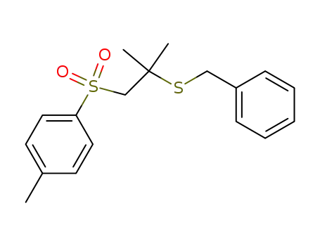 Molecular Structure of 89647-16-5 (Benzene, 1-methyl-4-[[2-methyl-2-[(phenylmethyl)thio]propyl]sulfonyl]-)