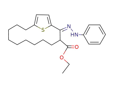 2-(Phenyl-hydrazono)-16-thia-bicyclo[11.2.1]hexadeca-1(15),13-diene-3-carboxylic acid ethyl ester