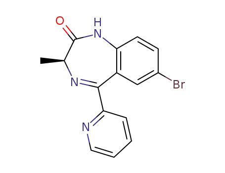 Molecular Structure of 136295-75-5 (2H-1,4-Benzodiazepin-2-one,
7-bromo-1,3-dihydro-3-methyl-5-(2-pyridinyl)-, (3S)-)