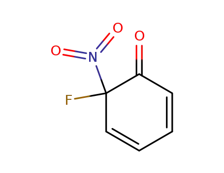 Molecular Structure of 123871-61-4 (2,4-Cyclohexadien-1-one,6-fluoro-6-nitro-(9CI))
