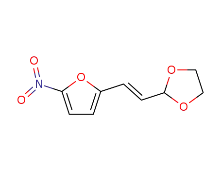 Molecular Structure of 105562-29-6 (1,3-Dioxolane, 2-[2-(5-nitro-2-furanyl)ethenyl]-, (E)-)