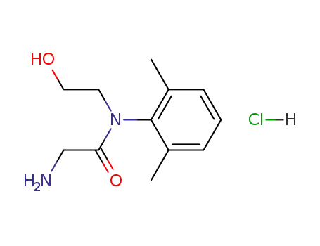 N-(2-hydroxyethyl)-2-aminoaceto-2',6'-xylidide hydrochloride