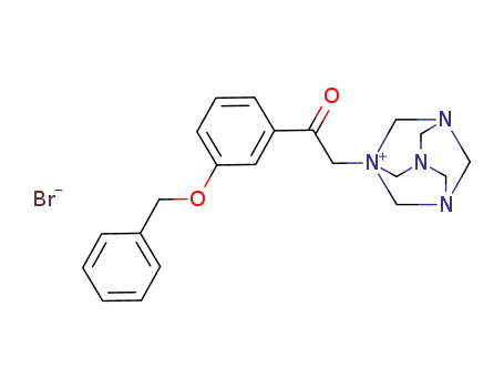 1-[2-(3-Benzyloxy-phenyl)-2-oxo-ethyl]-3,5,7-triaza-1-azonia-tricyclo[3.3.1.13,7]decane; bromide