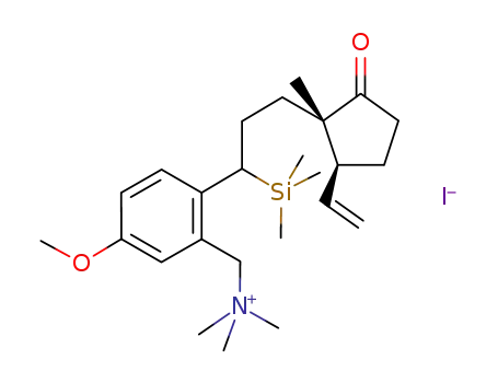 {5-Methoxy-2-[3-((1S,5S)-1-methyl-2-oxo-5-vinyl-cyclopentyl)-1-trimethylsilanyl-propyl]-benzyl}-trimethyl-ammonium; iodide