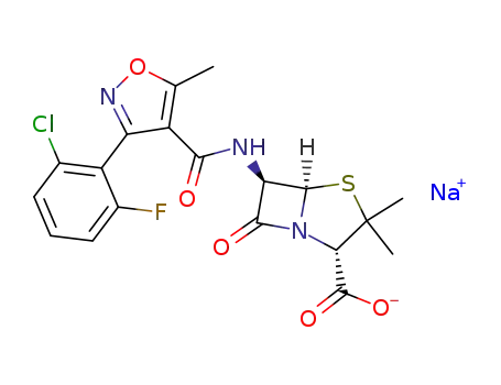 Molecular Structure of 1847-24-1 (Flucloxacillin sodium)