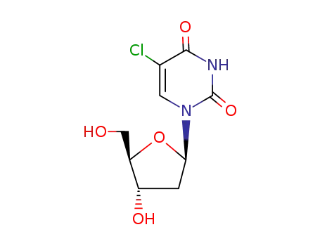 Molecular Structure of 50-90-8 (5-CHLORO-2'-DEOXYURIDINE)
