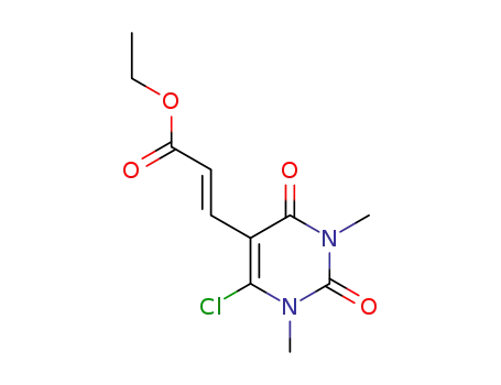 Ethyl 2-<6-chloro-1,3-dimethyl-2,4(1H,3H)-dioxopyrimidine-5-yl>-2-acrylate