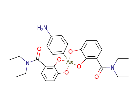 bis(2,3,7,8,b,h)-(1NN-diethylamidobenzo)-5-arsa-5-paraaminophenyl 1,4,6,9-tetraoxaspiro(4,4)nonane