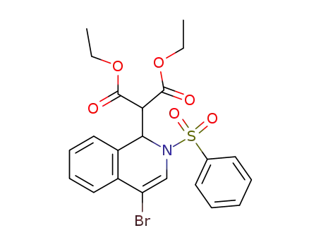 2-(2-Benzenesulfonyl-4-bromo-1,2-dihydro-isoquinolin-1-yl)-malonic acid diethyl ester