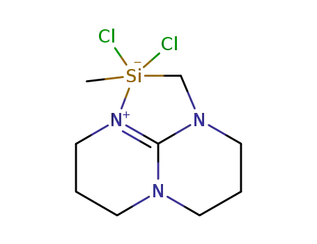 Dichloromethyl-(3,4,7,8-tetrahydro-2H,6H-pyrimido<1,2-a>pyrimidin-1-ylmethyl-C1N9)-silicium