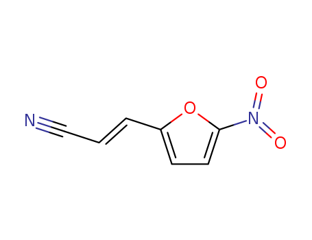 Molecular Structure of 18873-36-4 (2-Propenenitrile, 3-(5-nitro-2-furanyl)-, (E)-)