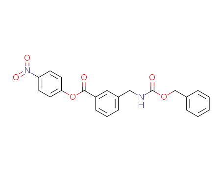 Molecular Structure of 89760-78-1 (Benzoic acid, 3-[[[(phenylmethoxy)carbonyl]amino]methyl]-,
4-nitrophenyl ester)