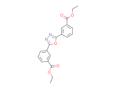 Molecular Structure of 2425-96-9 (Benzoic acid, 3,3'-(1,3,4-oxadiazole-2,5-diyl)bis-, diethyl ester)