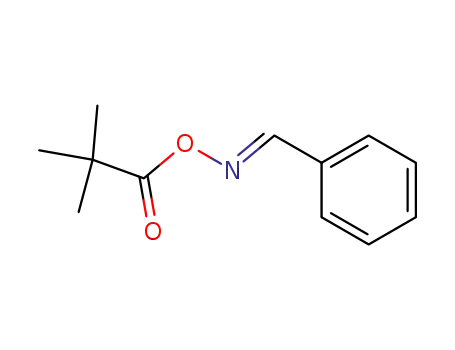 Molecular Structure of 149540-88-5 (Benzaldehyde, O-(2,2-dimethyl-1-oxopropyl)oxime, (E)-)