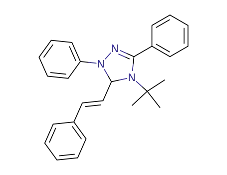 Molecular Structure of 90331-10-5 (1H-1,2,4-Triazole,
4-(1,1-dimethylethyl)-4,5-dihydro-1,3-diphenyl-5-(2-phenylethenyl)-, (E)-)