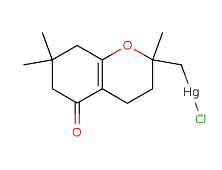 2-chloromercurymethyl-2,7,7-trimethyl-3,4,5,6,7,8-hexahydro-2H-benzopyran-5-one