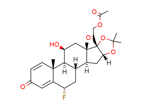 Pregna-1,4-diene-3,20-dione,21-(acetyloxy)-6-fluoro-11-hydroxy-16,17-[(1-methylethylidene)bis(oxy)]-, (6a,11b,16a)-