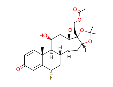 Molecular Structure of 4533-89-5 (6alpha-fluoro-11beta,21-dihydroxy-16alpha,17-(isopropylidenedioxy)pregna-1,4-diene-3,20-dione 21-acetate)