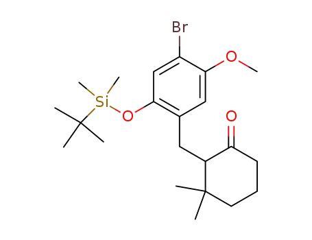 2-<<4-bromo-2-<(tert-butyldimethylsilyl)oxy>-5-methoxyphenyl>methyl>-5,5-dimethylcyclohexan-1-one