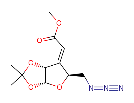 [(3aR,5S,6aR)-5-Azidomethyl-2,2-dimethyl-dihydro-furo[2,3-d][1,3]dioxol-(6Z)-ylidene]-acetic acid methyl ester