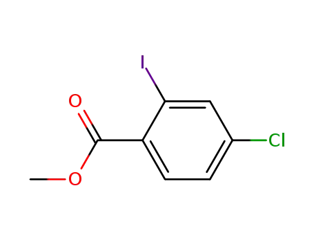 Molecular Structure of 181765-85-5 (4-Chloro-2-iodo-benzoic acid Methyl ester)