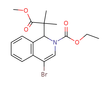 4-Bromo-1-(1-methoxycarbonyl-1-methyl-ethyl)-1H-isoquinoline-2-carboxylic acid ethyl ester