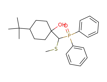 4-tert-butyl-1-[(diphenyl-phosphinoyl)-methylsulfanyl-methyl]-cyclohexanol