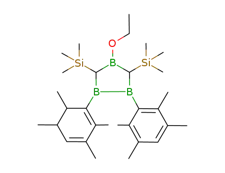 4-ethoxy-1-(2,3,5,6-tetramethyl-cyclohexa-1,3-dienyl)-2-(2,3,5,6-tetramethyl-phenyl)-3,5-bis-trimethylsilanyl-[1,2,4]triborolane