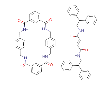 [2]-(1,2,14,20-tetraaza-2,6,15,19-tetraoxo-3,5,9,12,16,18,22,25-tetrabenzocyclohexacosane)-(E)-(N,N'-bis(2',2'-diphenylethyl)-2'-butenediamide)rotaxane