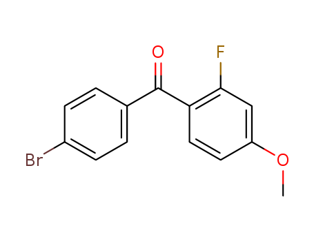 Molecular Structure of 161581-95-9 (Methanone, (4-bromophenyl)(2-fluoro-4-methoxyphenyl)-)