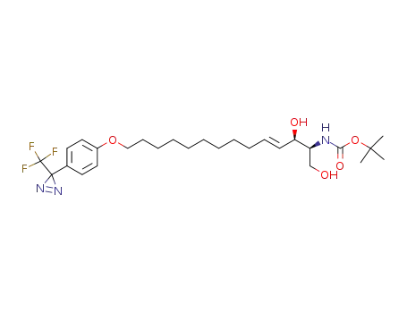 (2S,3R)-2-(tert-butoxycarbonylamino)-14-O-[4'-[3-(trifluoromethyl)diazirin-3-yl]phenyl]-(4E)-tetradecene-1,3,14-triol