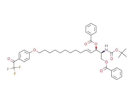 (2S,3R)-1,3-di-O-benzoyl-2-(tert-butoxycarbonylamino)-14-O-(4'-(trifluoroacetyl)phenyl)-(4E)-tetradecene-1,3,14-triol