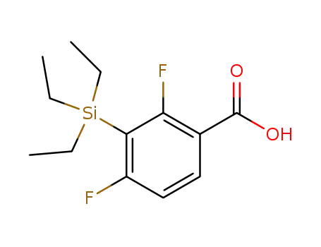 Molecular Structure of 651027-06-4 (Benzoic acid, 2,4-difluoro-3-(triethylsilyl)-)