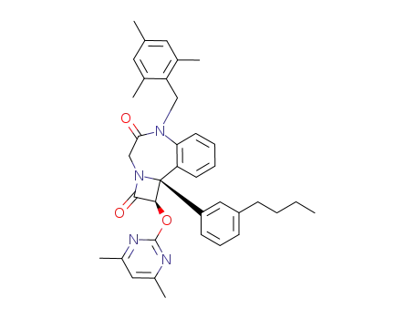 9b-(3-butyl-phenyl)-1-(4,6-dimethyl-pyrimidin-2-yloxy)-5-(2,4,6-trimethyl-benzyl)-5,9b-dihydro-1H-2a,5-diaza-benzo[a]cyclobuta[c]cycloheptene-2,4-dione