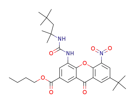 butyl 7-tert-butyl-5-nitro-9-oxo-4-({[(1,1,3,3-tetramethylbutyl)amino]carbonyl}amino)-9H-xanthene-2-carboxylate