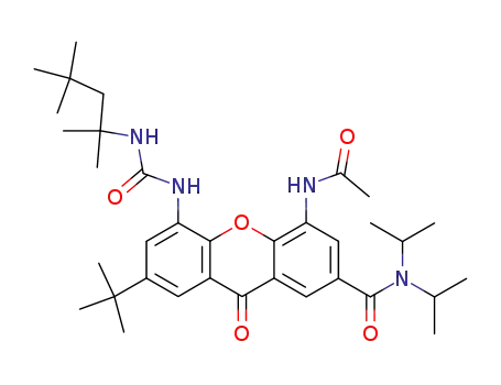 4-(acetylamino)-7-tert-butyl-N,N-diisopropyl-9-oxo-5-({[(1,1,3,3-tetramethylbutyl)amino]carbonyl}amino)-9H-xanthene-2-carboxamide