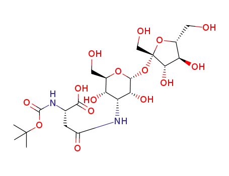 3-(N-tert-butoxycarbonyl-L-aspartic acid-4-amido)-3-deoxy-α-D-allopyranosyl β-D-fructofuranoside
