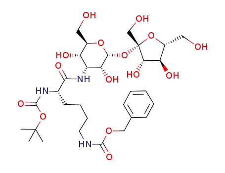 3-(Nα-tert-butoxycarbonyl-Nε-L-lysylamido)-3-deoxy-α-D-allopyranosyl β-D-fructofuranoside
