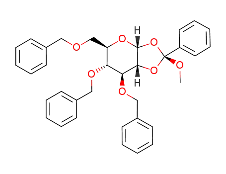 (2S,3aR,5R,6R,7S,7aR)-6,7-Bis-benzyloxy-5-benzyloxymethyl-2-methoxy-2-phenyl-tetrahydro-[1,3]dioxolo[4,5-b]pyran