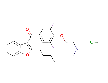 (2-butylbenzofuran-3-yl)-[4-(2-dimethylaminoethoxy)-3,5-diiodophenyl]methanone hydrochloride