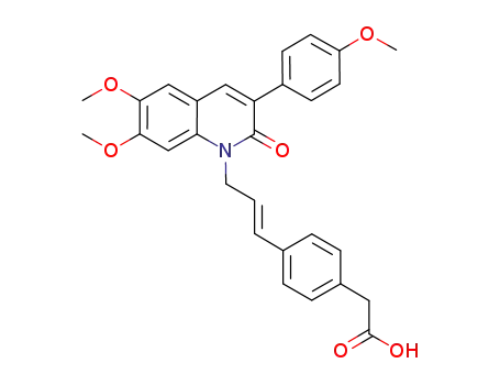 4-{3-[1,2-dihydro-6,7-dimethoxy-3-(4-methoxyphenyl)-2-oxoquinolin-1-yl]prop-1-enyl}benzeneacetic acid