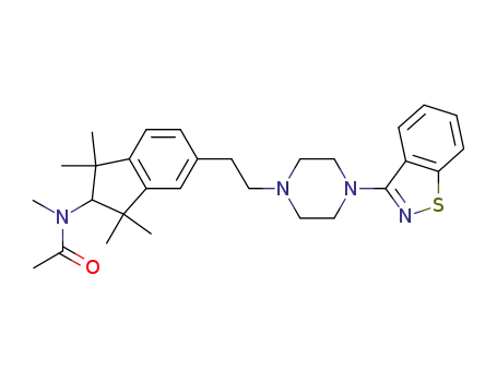 N-{5-[2-(4-benzo[d]isothiazol-3-yl-piperazin-1-yl)-ethyl]-1,1,3,3-tetramethyl-indan-2-yl}-N-methylacetamide