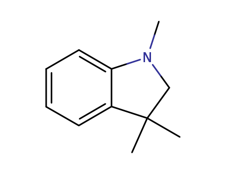 Molecular Structure of 105278-05-5 (1H-Indole, 2,3-dihydro-1,3,3-trimethyl-)
