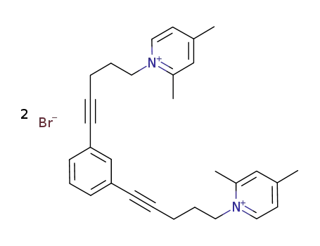 1,3-bis-[5-(2,4-dimethyl-pyridinium)-pent-1-ynyl]-benzene dibromide