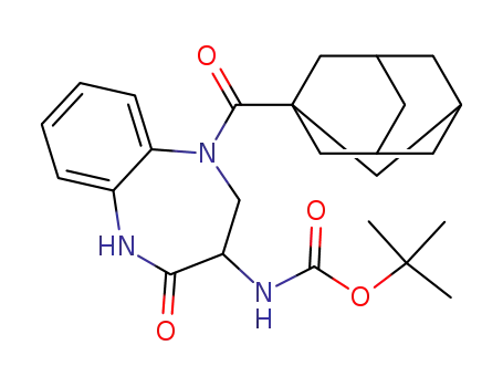 2-oxo-3-tert-butoxycarbonylamino-5-(adamantan-1-yl)carbonyl-1,3,4,5-tetrahydro-2H-1,5-benzodiazepine