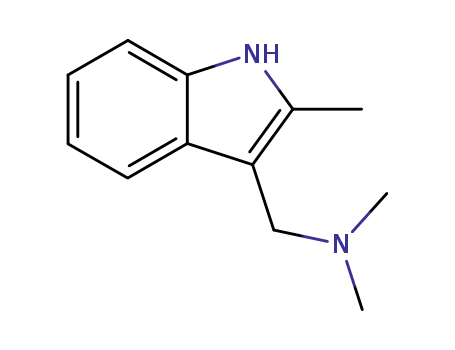 Molecular Structure of 37125-92-1 (2-METHYL-3-N,N-DIMETHYLAMINOMETHYLINDOLE)