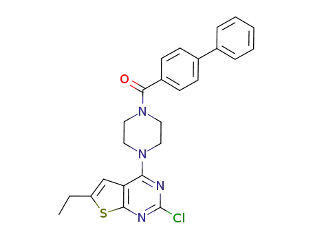 4-[4-(1,1'-biphenyl-4-ylcarbonyl)piperazin-1-yl]-2-chloro-6-ethylthieno[2,3-d]pyrimidine