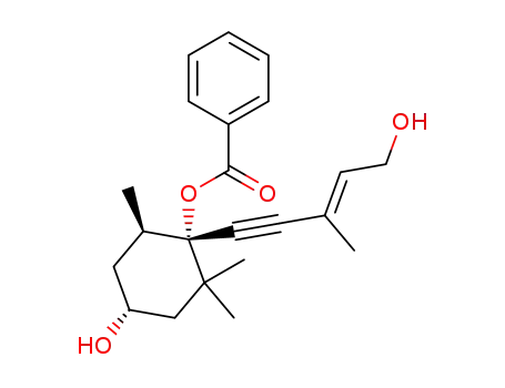 (1S,4R,6R)-4-hydroxy-1-(5-hydroxy-3-methyl-3E-penten-1-ynyl)-2,2,6-trimethylcyclohexyl benzoate